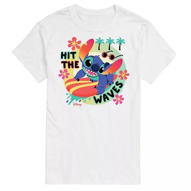 Disneys Lilo & Stitch Big & Tall Hit The Waves Graphic Tee, Mens Product Image