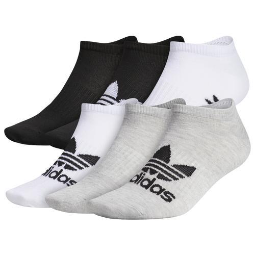 adidas Originals Mens adidas Originals 6 Pack No Show Socks - Mens Gray/White/Black Product Image