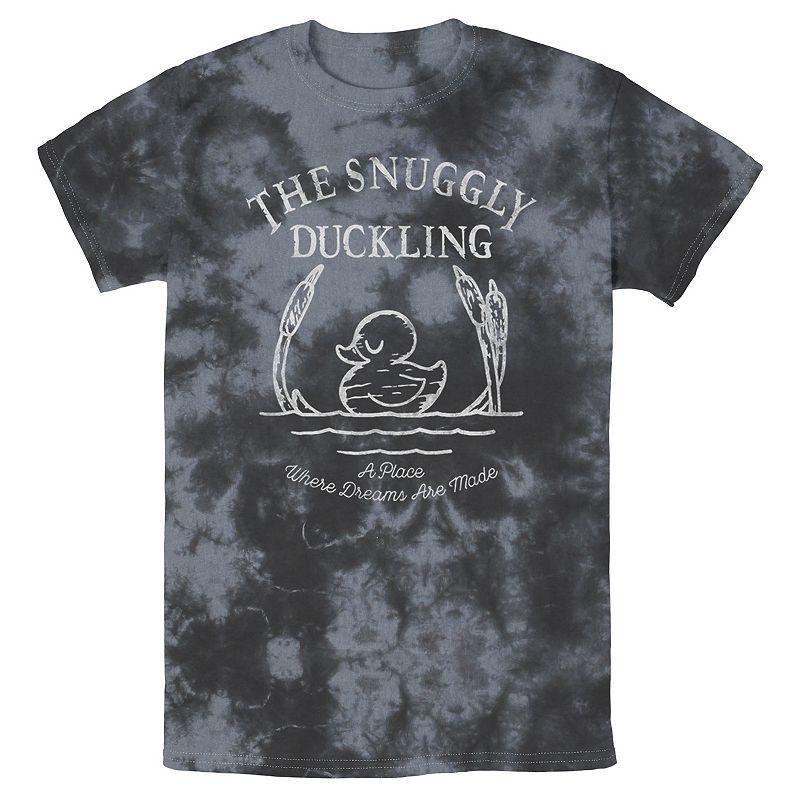 Disneys Tangled Mens The Snuggly Duckling Where Dreams Are Made Bomabrd Wash Tee Black Grey Product Image