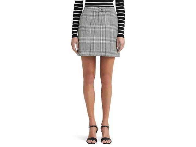 Lauren Ralph Lauren Glen Plaid Tweed Pencil Miniskirt (Black/Mascarpone Cream) Women's Skirt Product Image