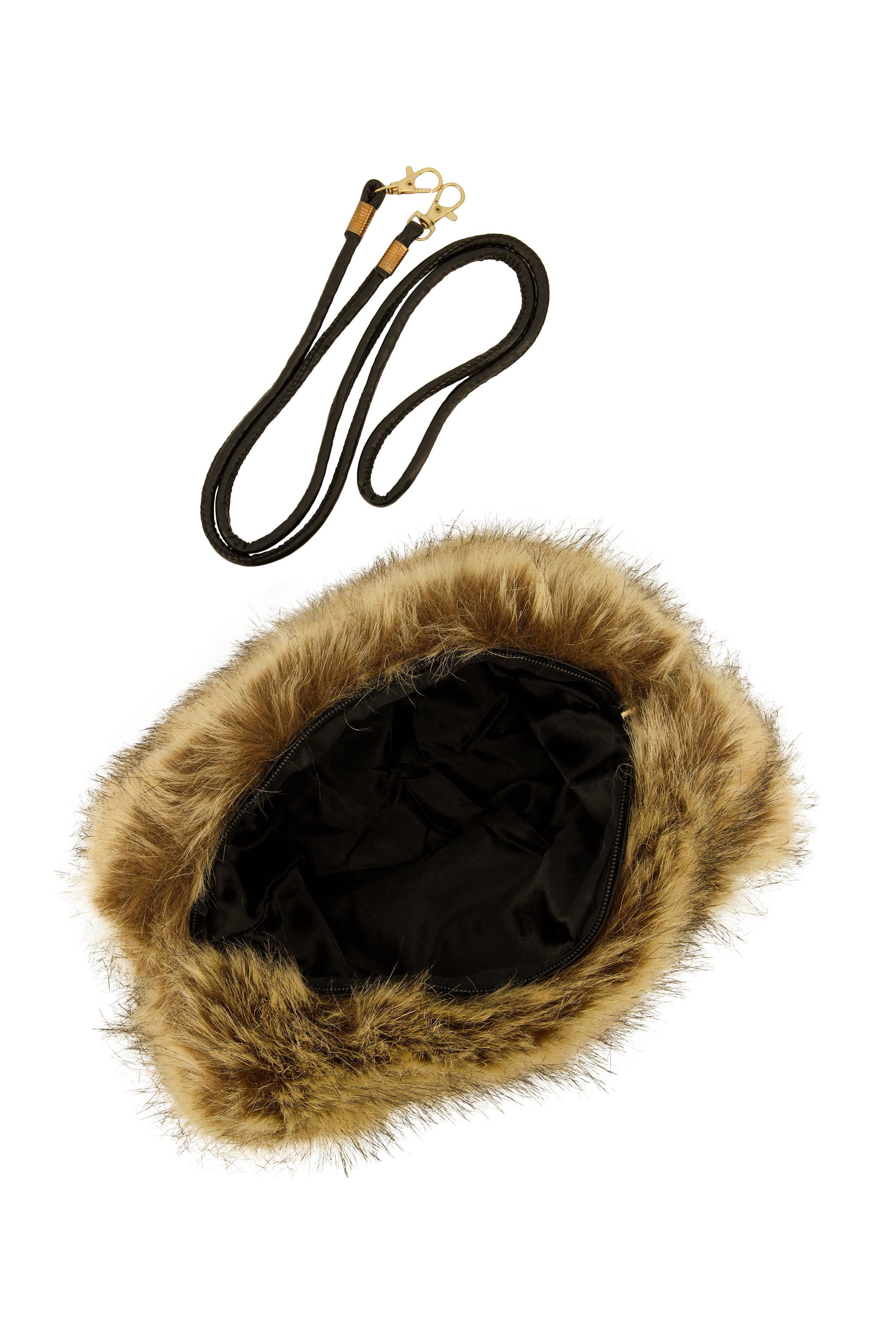 Faux Fur Muff Crossbody Bag Female Product Image