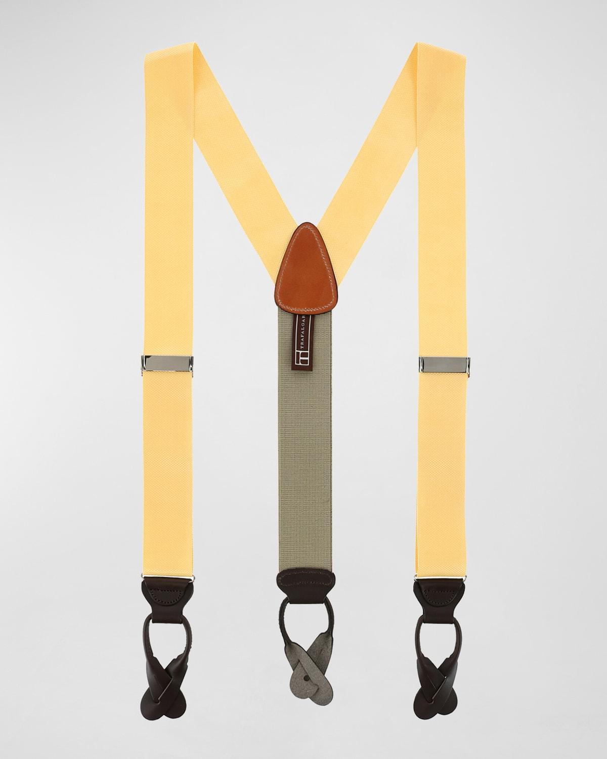 Trafalgar Mens Hudson Solid Button End Suspenders Product Image