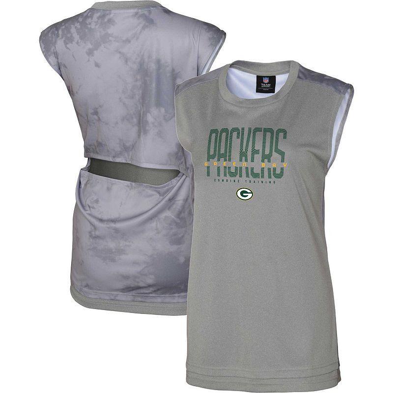 Womens Gray Green Bay Packers No Sweat Tank Top Product Image