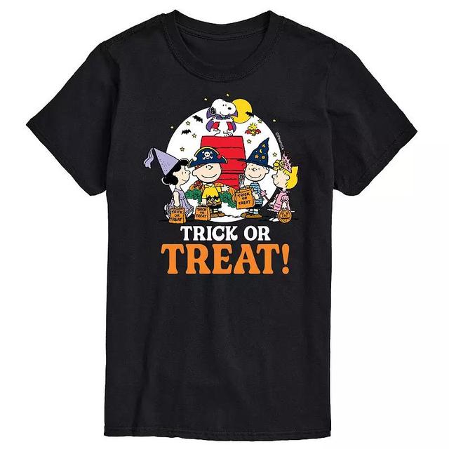 Big & Tall Peanuts Trick Or Treat Tee, Mens Black Product Image