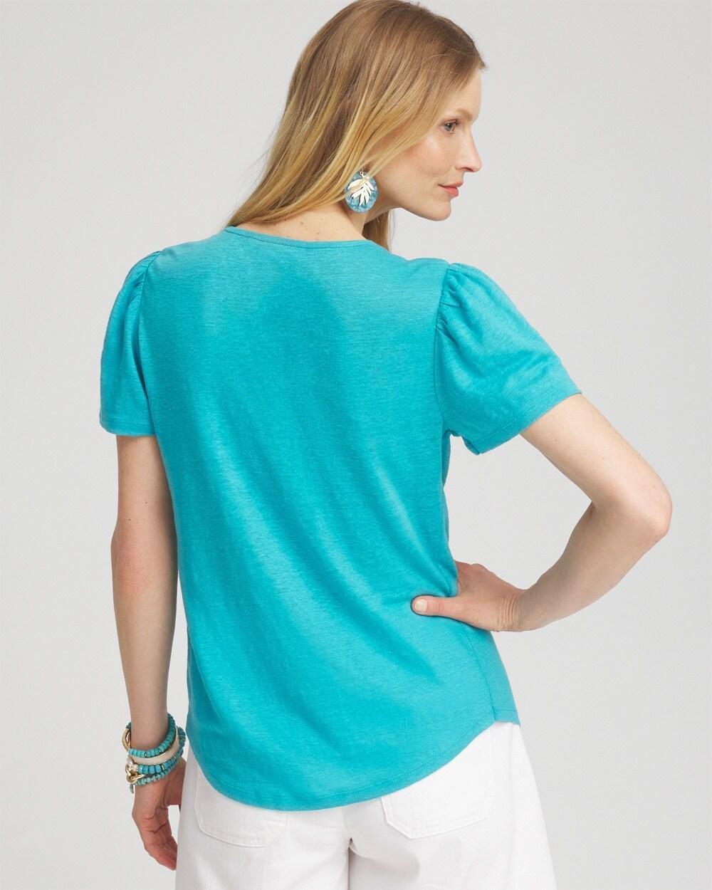 Linen Flutter Sleeve Tee Product Image