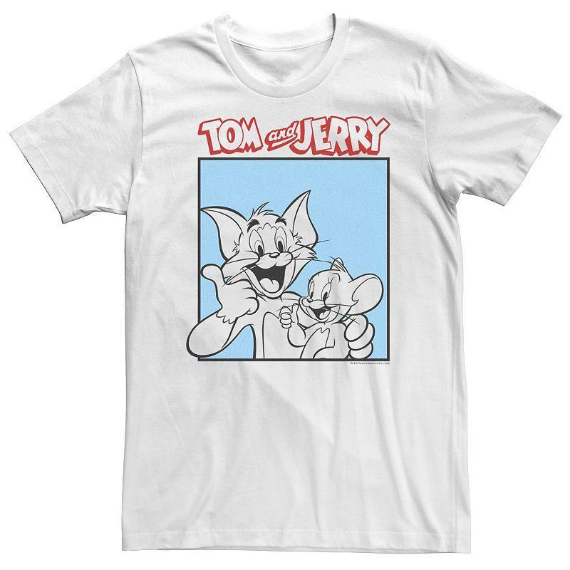 Big & Tall Tom And Jerry Bold Line Art Box Tee, Mens Product Image