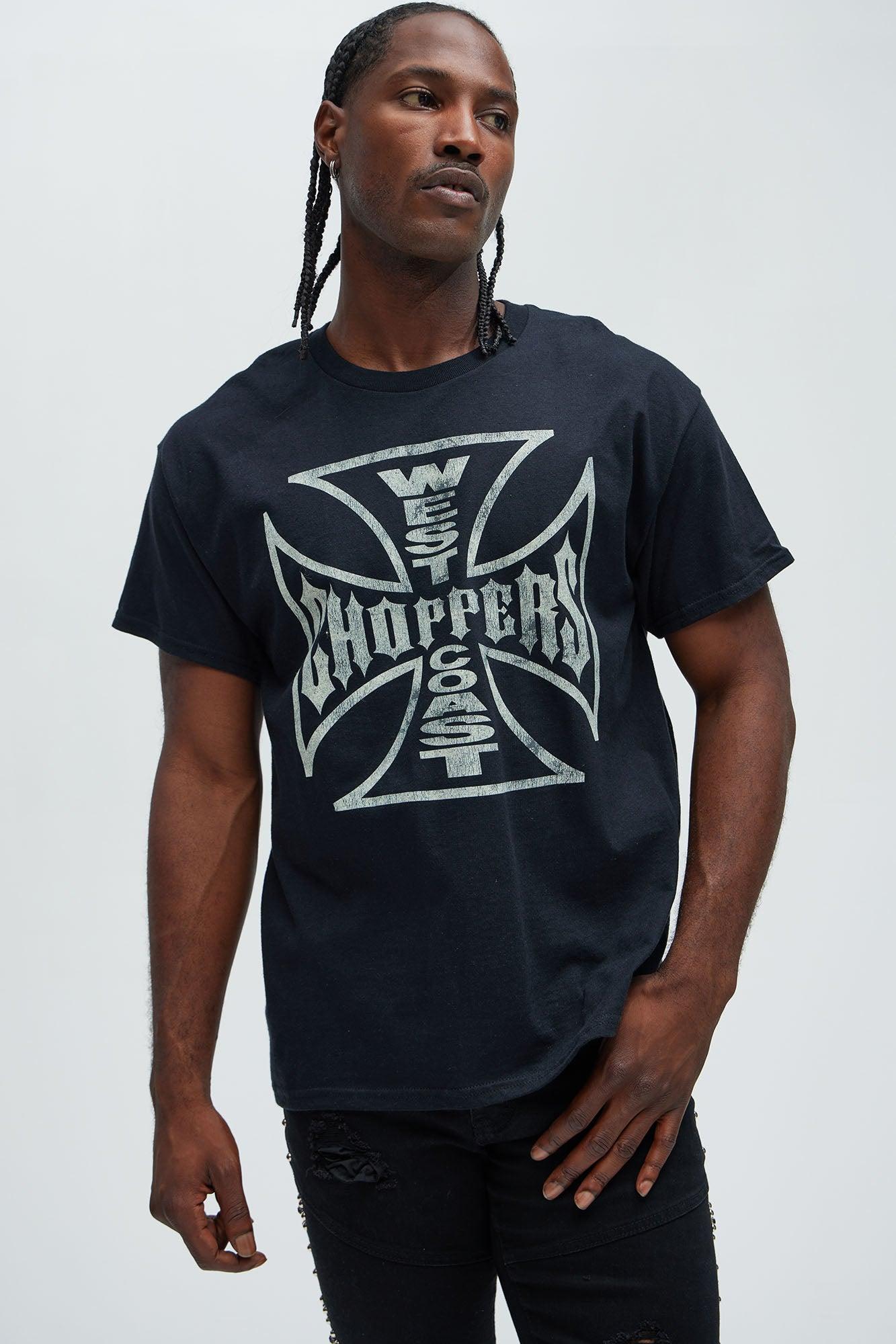 West Coast Choppers Cross Short Sleeve Tee - Black Product Image