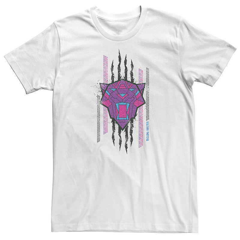 Mens Marvel Wakanda Forever Geometric Black Panther Icon Scratch Tee Product Image