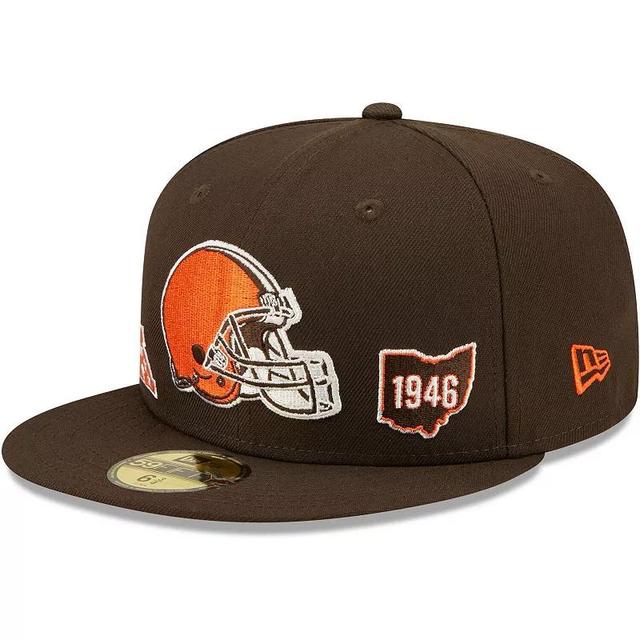 Mens New Era Brown Cleveland Browns Identity 59FIFTY Fitted Hat Product Image