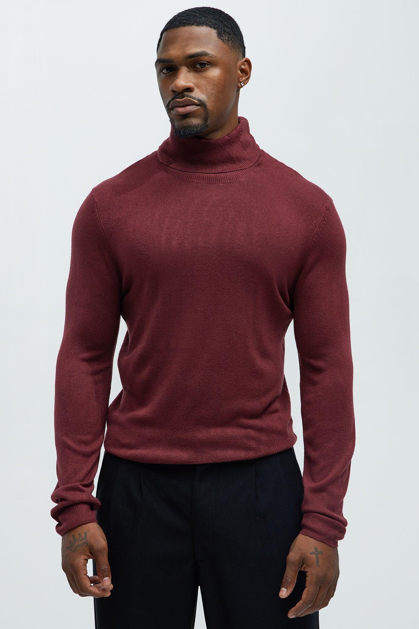 DeAngelo Turtleneck Sweater - Burgundy Product Image