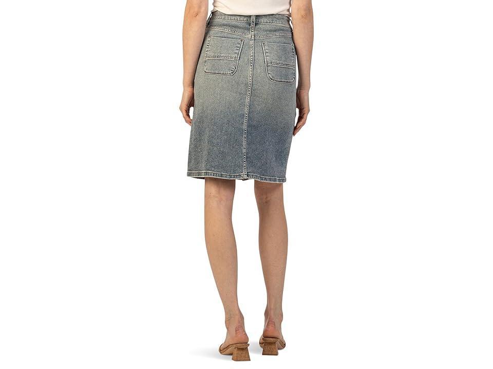 KUT from the Kloth Rose Skirt Button Front Portchop Pocket (Helpful) Women's Skirt Product Image