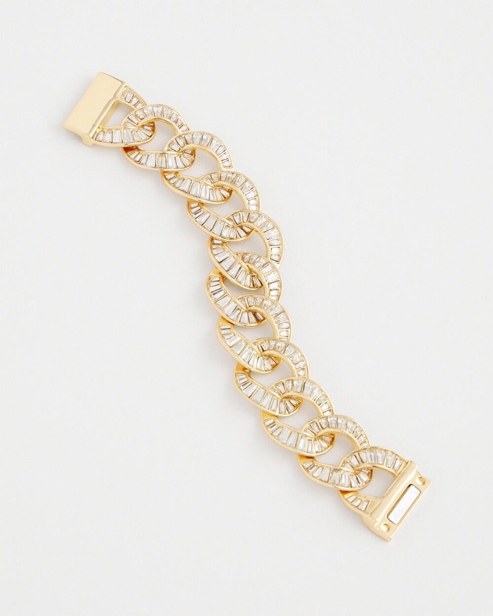 Gold Tone Baguette Magentic Bracelet Product Image