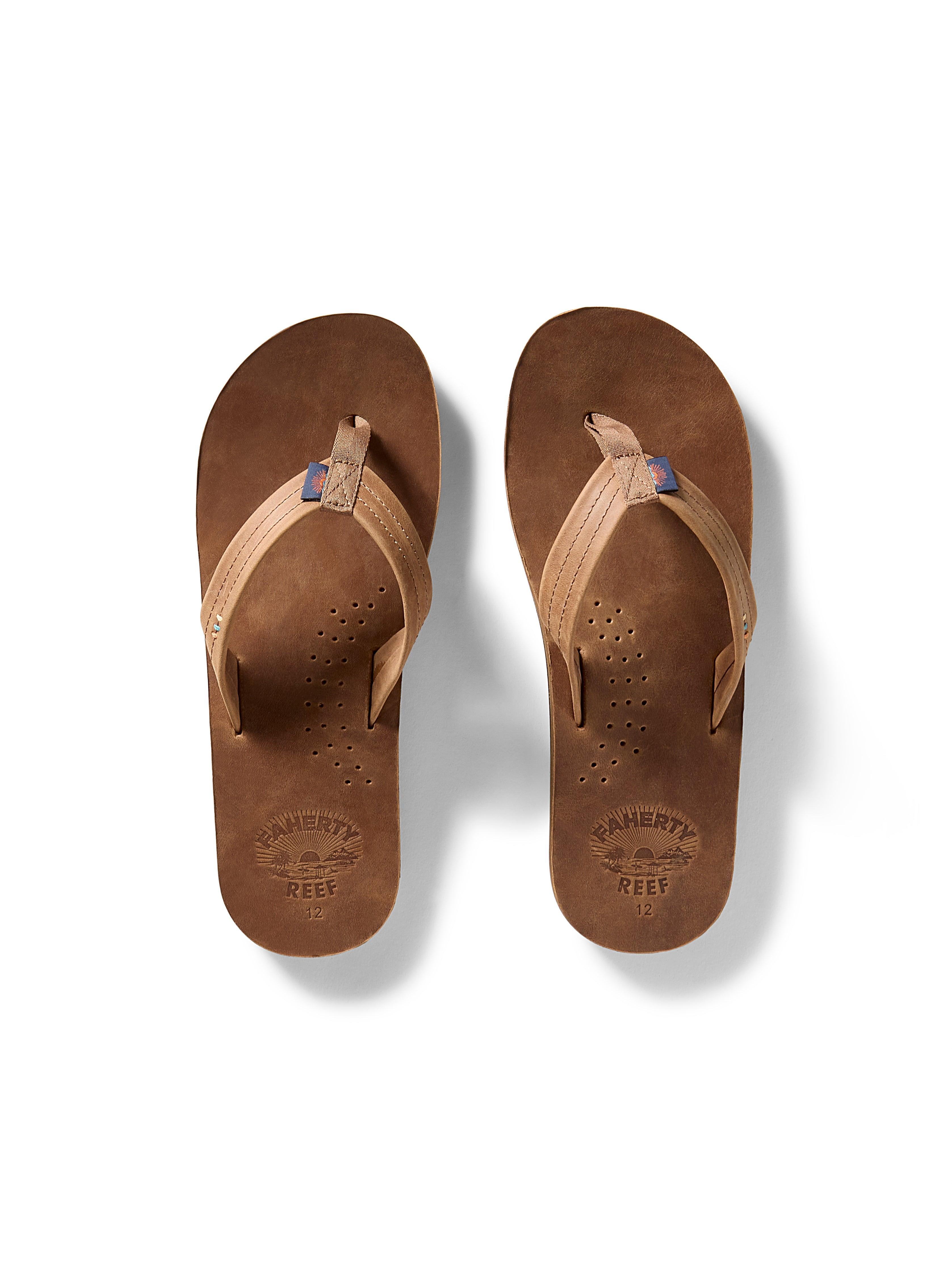 Faherty X REEF Men's Draftsmen Flip Flop - Bronze Male Product Image