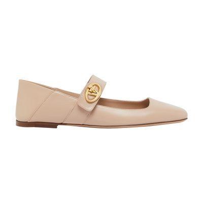 Vlogo Locker Ballet Flats In Beige Product Image