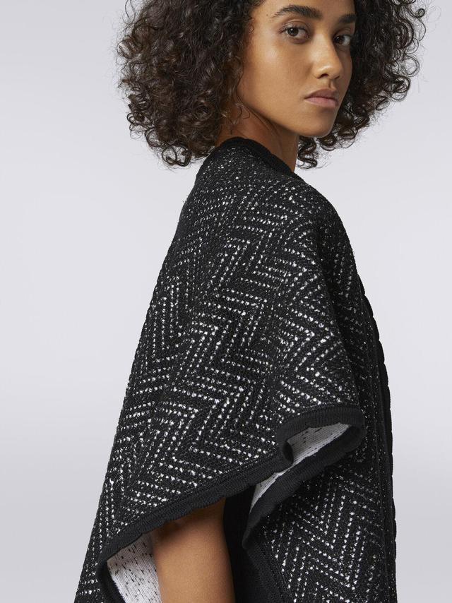 Cotton blend chevron cape with sequins Multicoloured | Missoni Product Image