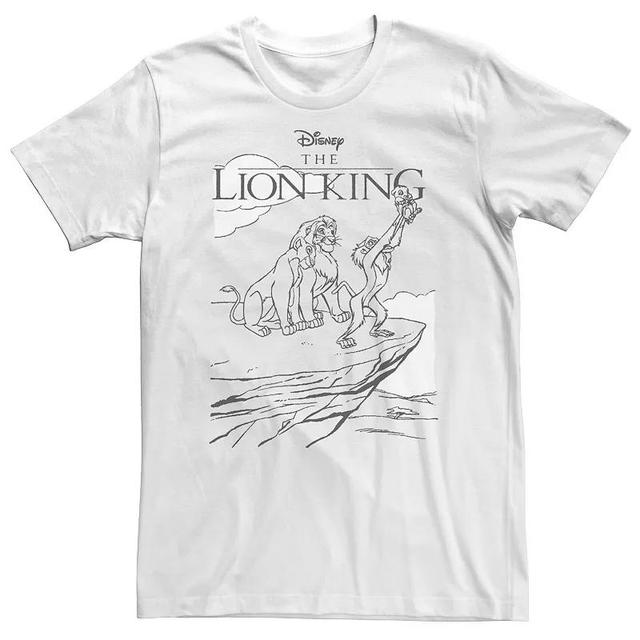 Big & Tall Disney The Lion King Pride Rock Line Art Tee, Mens Product Image