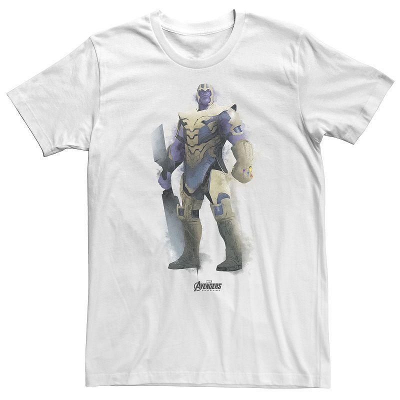 Big & Tall Marvel Avengers Endgame Thanos Spray Paint Tee, Mens Product Image