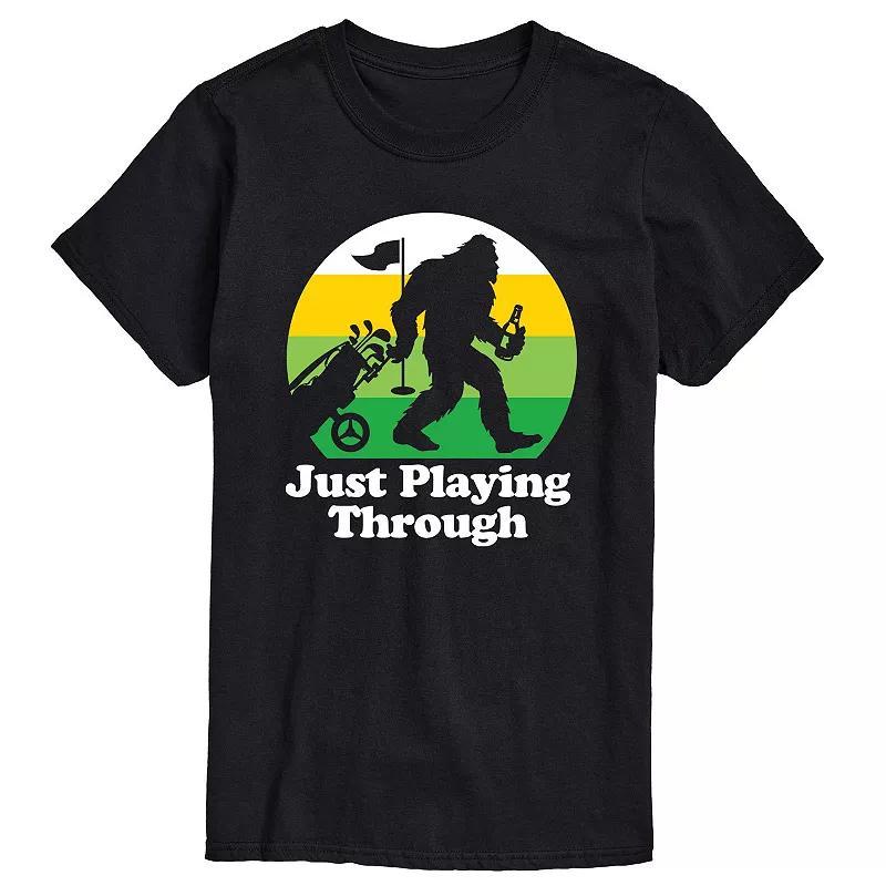 Mens Just Playing Through Sasquatch Graphic Tee Product Image