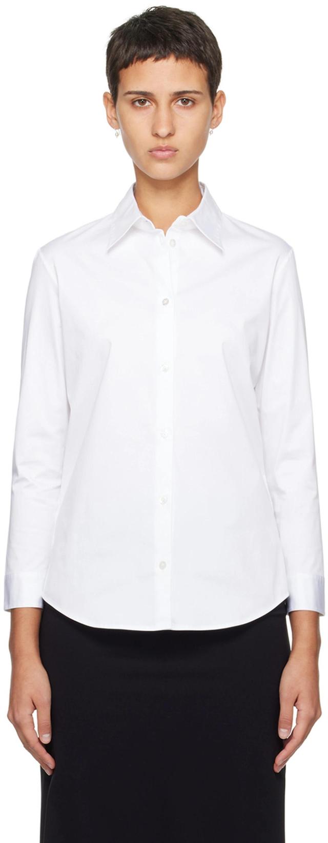 Petra Button-front Shirt In White Product Image