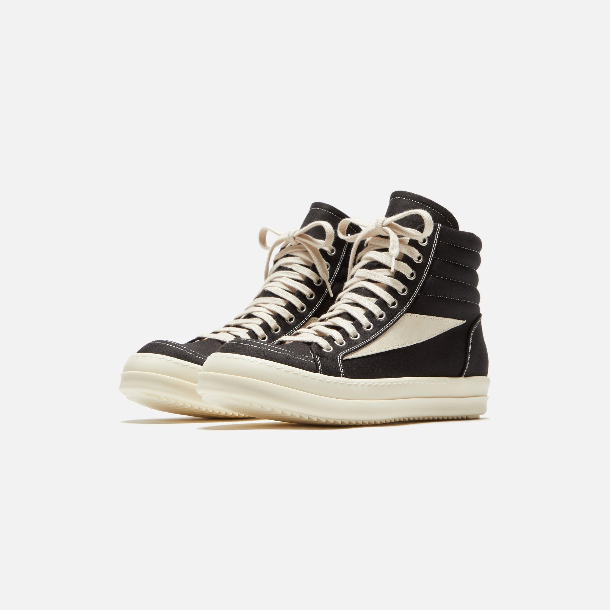 Rick Owens Vintage High Sneaker - Scarpe Black / Milk / Milk Male Product Image