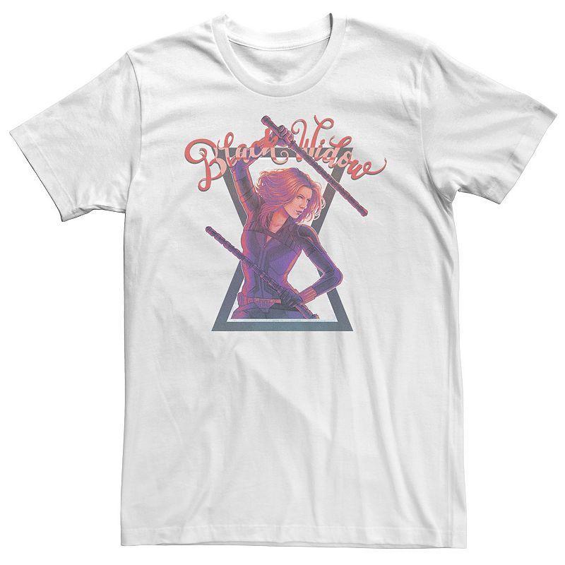 Big & Tall Marvel Black Widow Purple Hue Portrait Tee, Mens Product Image