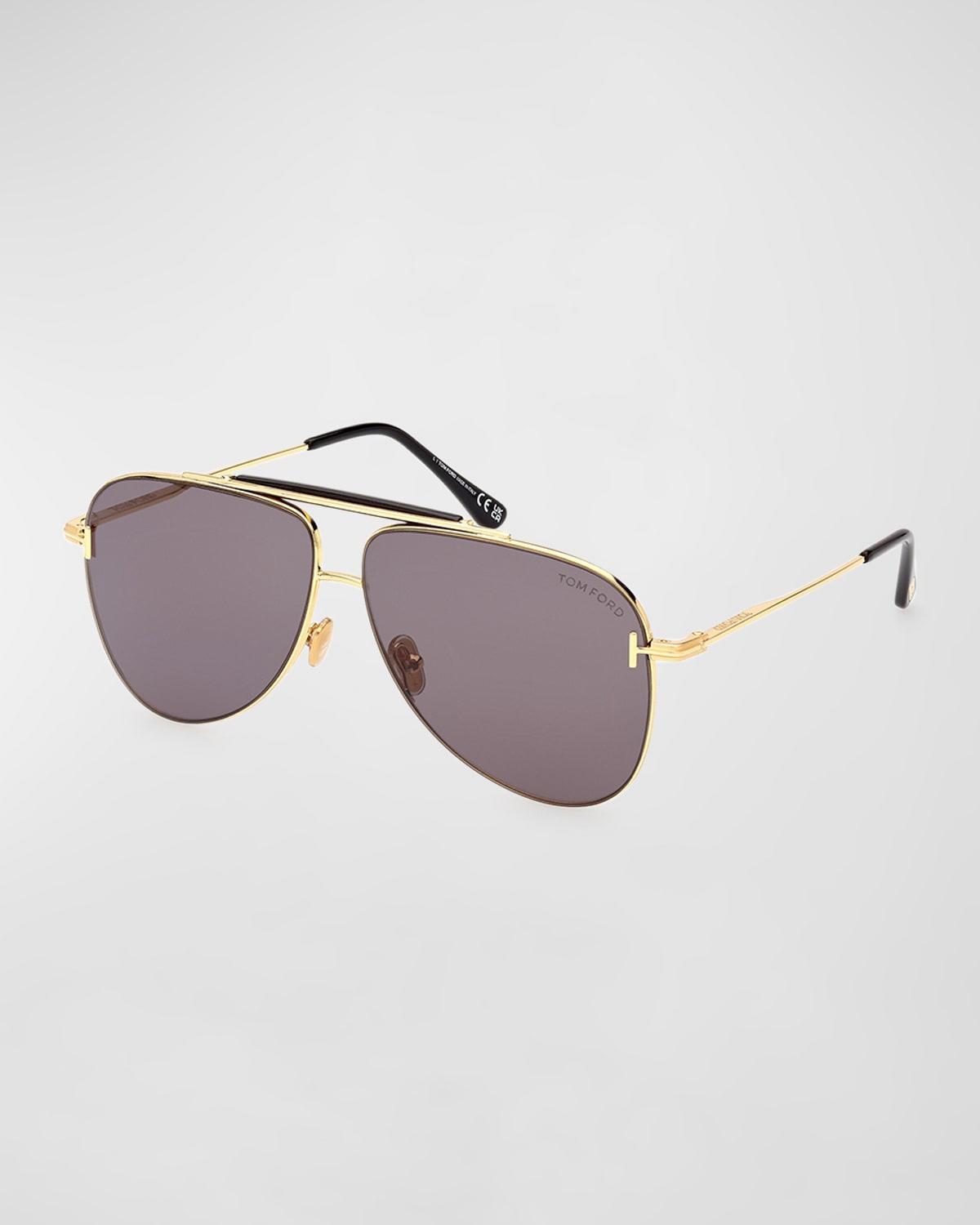 Tom Ford Brady Pilot Sunglasses, 60mm Product Image