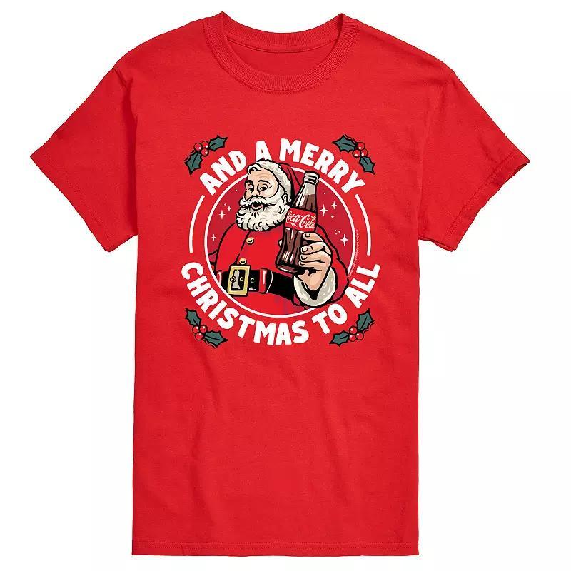 Big & Tall Coca-Cola And A Merry Christmas To All Graphic Tee, Mens Product Image