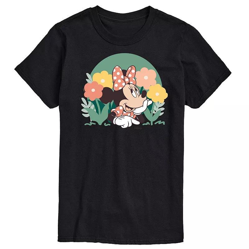 Disneys Minnie Mouse Mens Flowers Graphic Tee Product Image