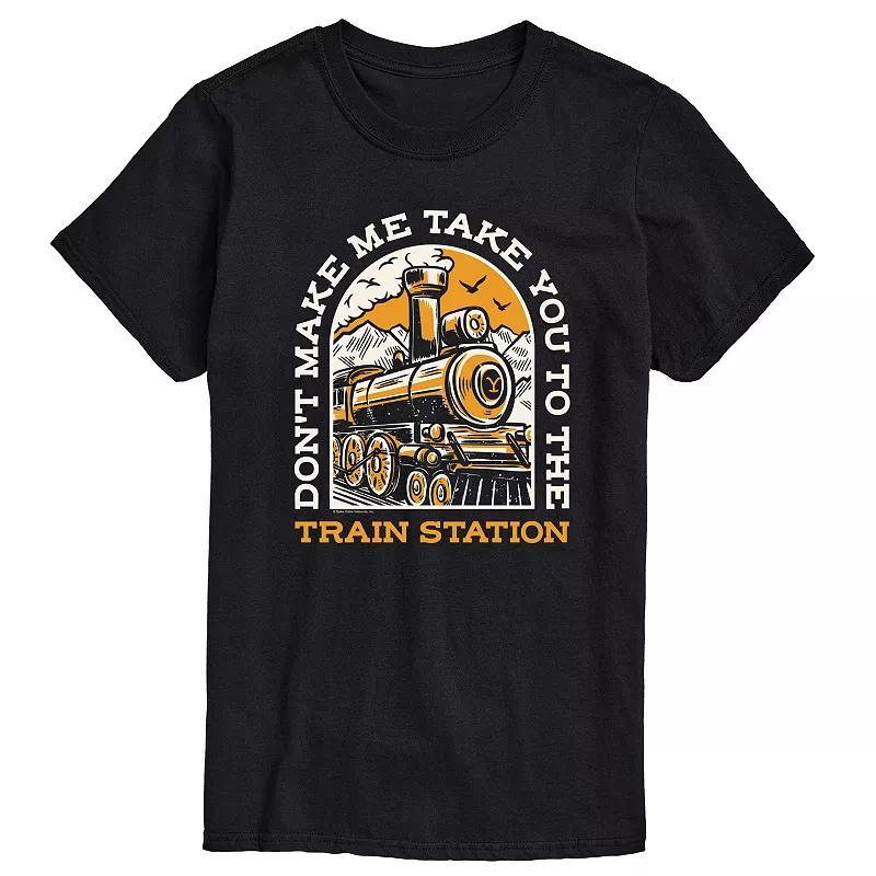 Big & Tall Yellowstone Train Station Graphic Tee, Mens Product Image