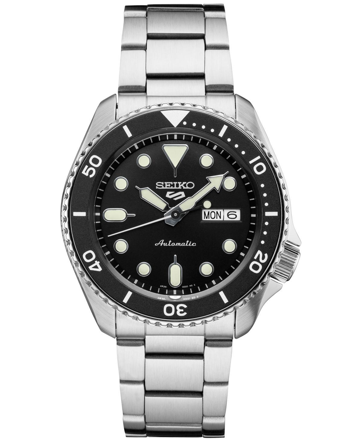 Seiko Mens Automatic 5 Sports Stainless Steel Bracelet Watch 43mm Product Image