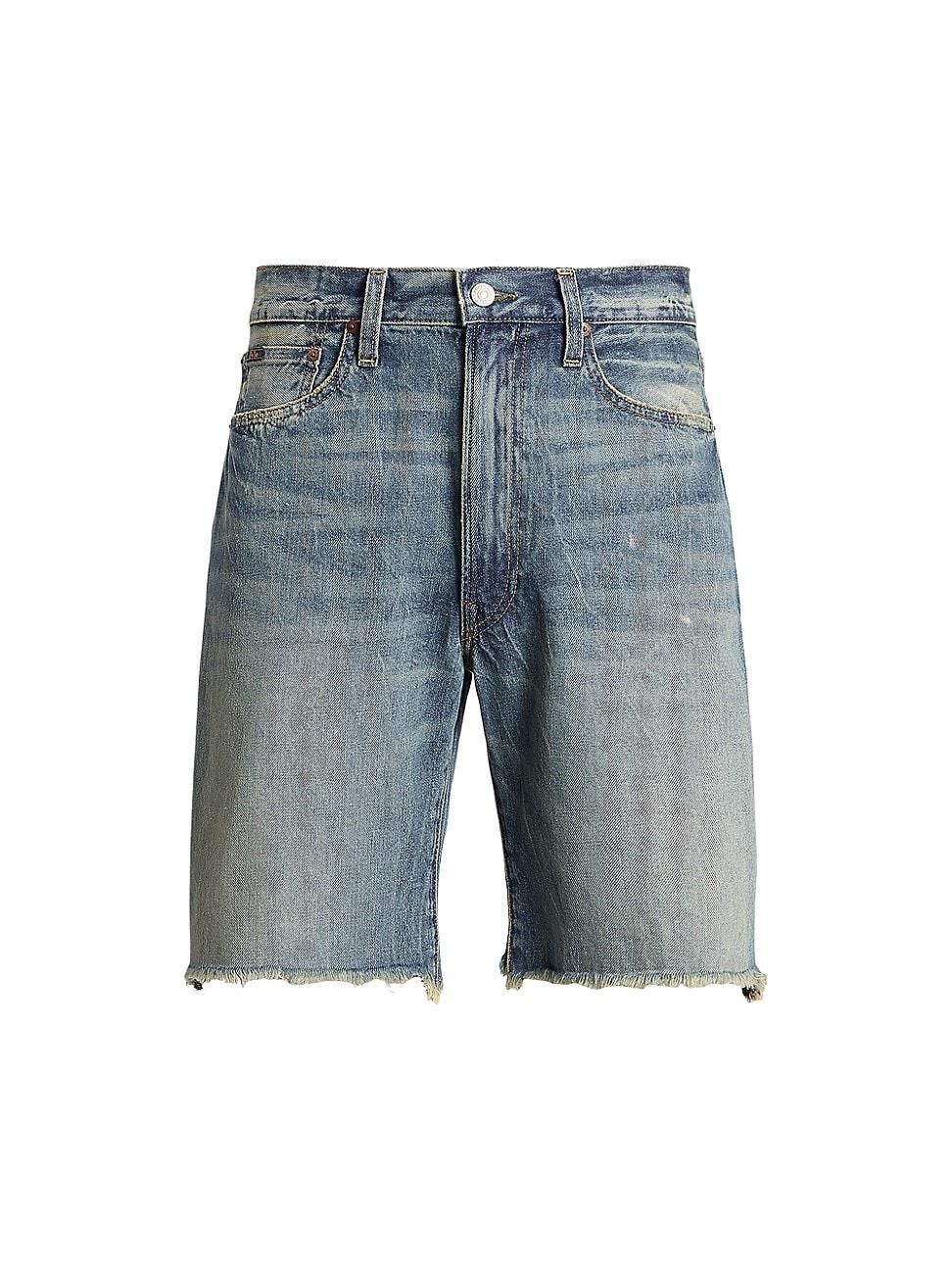 Polo Ralph Lauren Vintage Classic Fit Denim 8 Shorts in Hubbard Blue Product Image