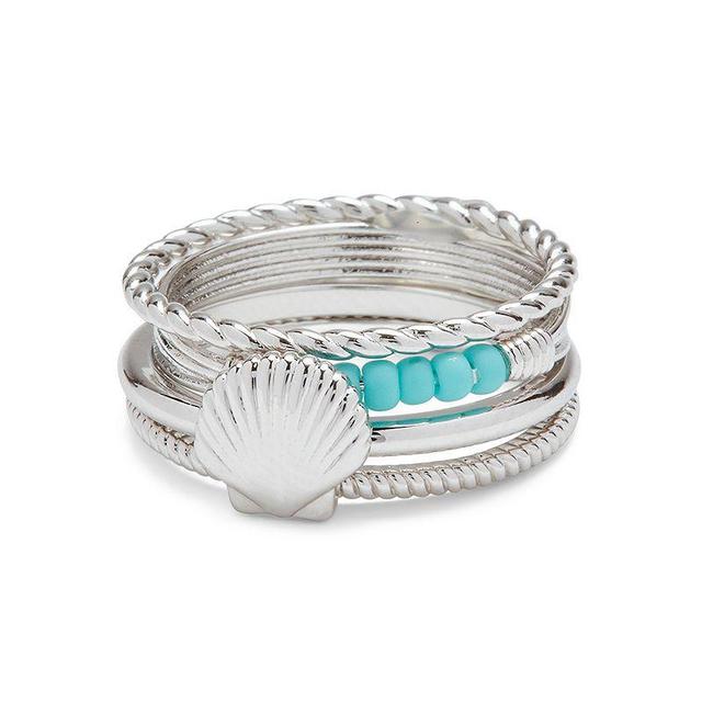 Pura Vida Shell Ring, Womens Silver Product Image