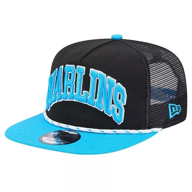 Mens New Era Miami Marlins Throwback Meshback Golfer Hat Product Image