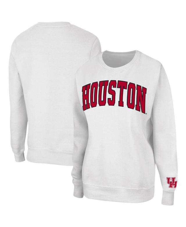 Womens Colosseum White Houston Cougars Campanile Pullover Sweatshirt Product Image