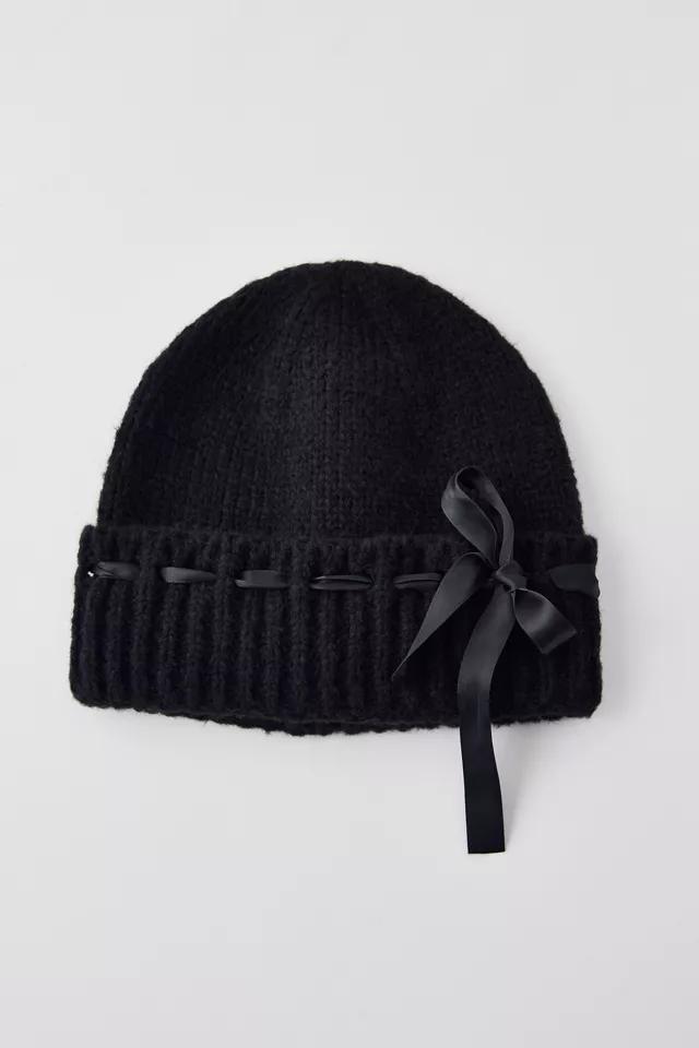 Satin Bow Beanie Product Image