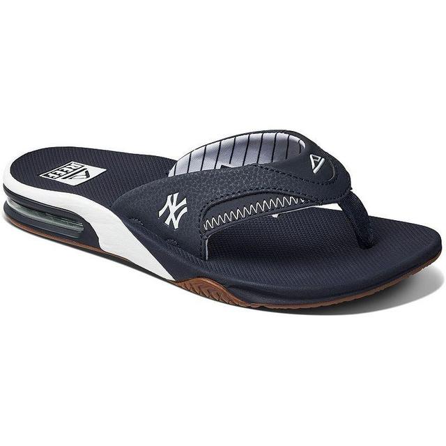 Womens REEF New York Yankees Fanning Bottle Opener Sandals Blue Product Image