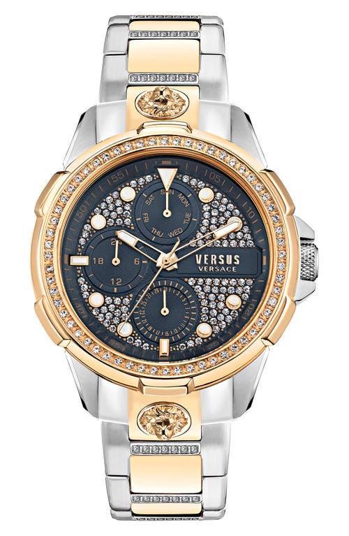 Versus Versace Mens 6E Arrondissement Multifunction Two-Tone Stainless Steel Watch 46mm - Two-Tone Product Image