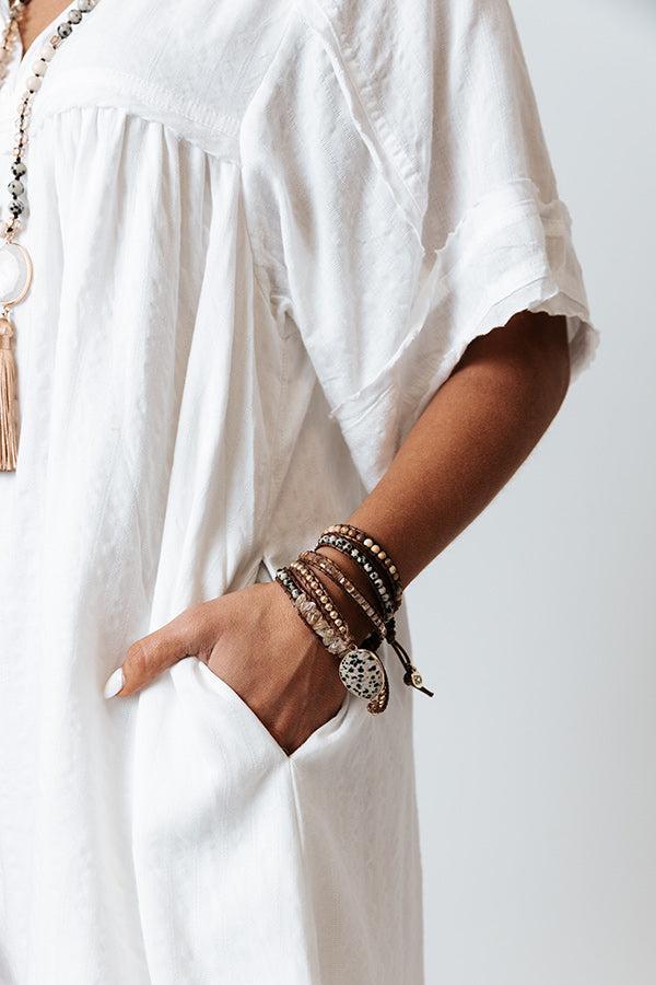 Sangria Cruise Semi Precious Wrap Bracelet In Brown Product Image