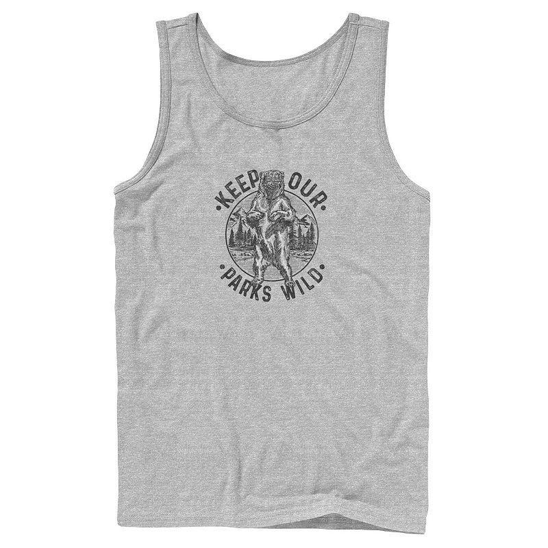 Mens Fifth Sun Keep Our Wild Parks Tank Top Athletic Grey Product Image