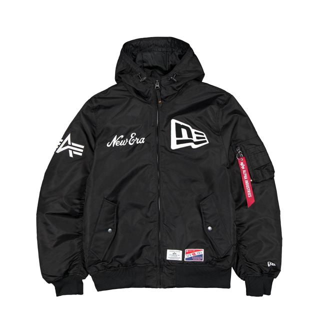 Alpha Industries x New Era Cap L-2B Hooded Bomber Jacket Black Male Product Image