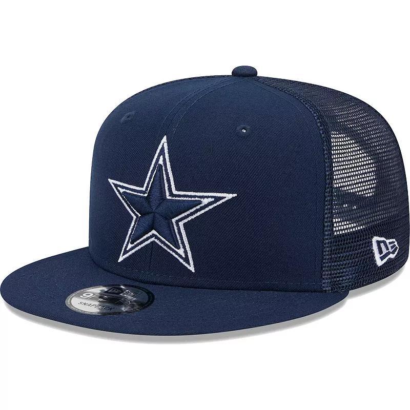 Mens New Era Dallas Cowboys Main Trucker 9FIFTY Snapback Hat, Blue Product Image