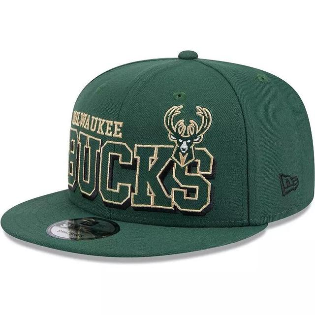 Mens New Era Hunter Green Milwaukee Bucks Gameday 59FIFTY Snapback Hat Product Image