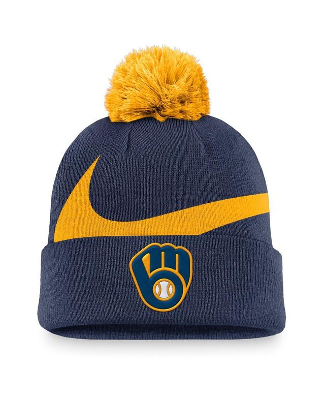 Milwaukee Brewers Peak Nike Men's MLB Cuffed Pom Beanie Product Image