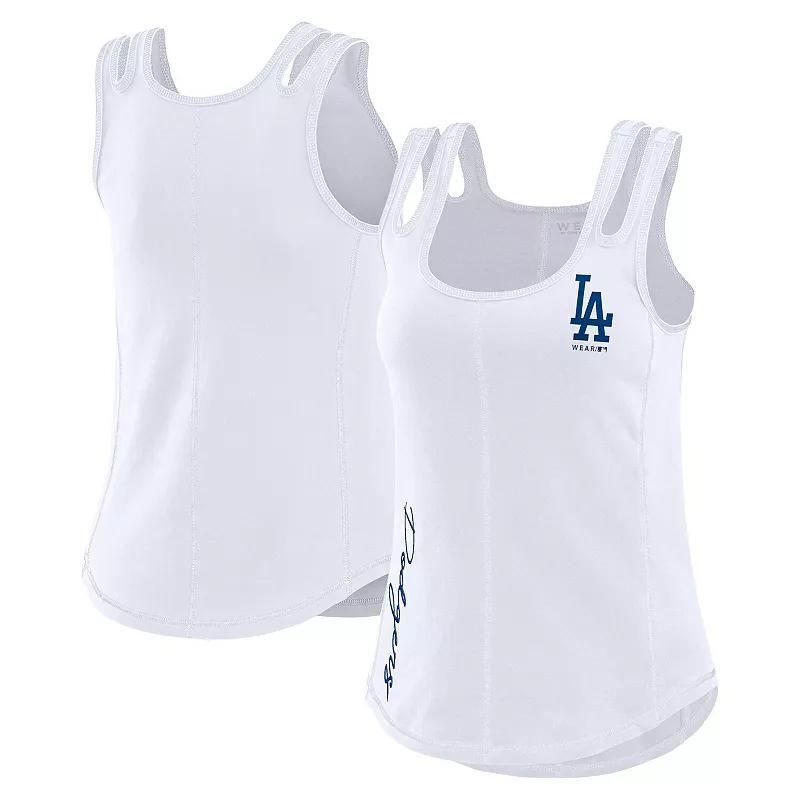 Womens WEAR by Erin Andrews Los Angeles Dodgers Contrast Stitch Tank Top Product Image