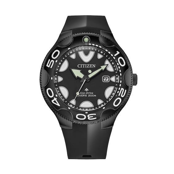 Citizen Mens Promaster Dive Orca Three Hand Black Strap Watch Product Image