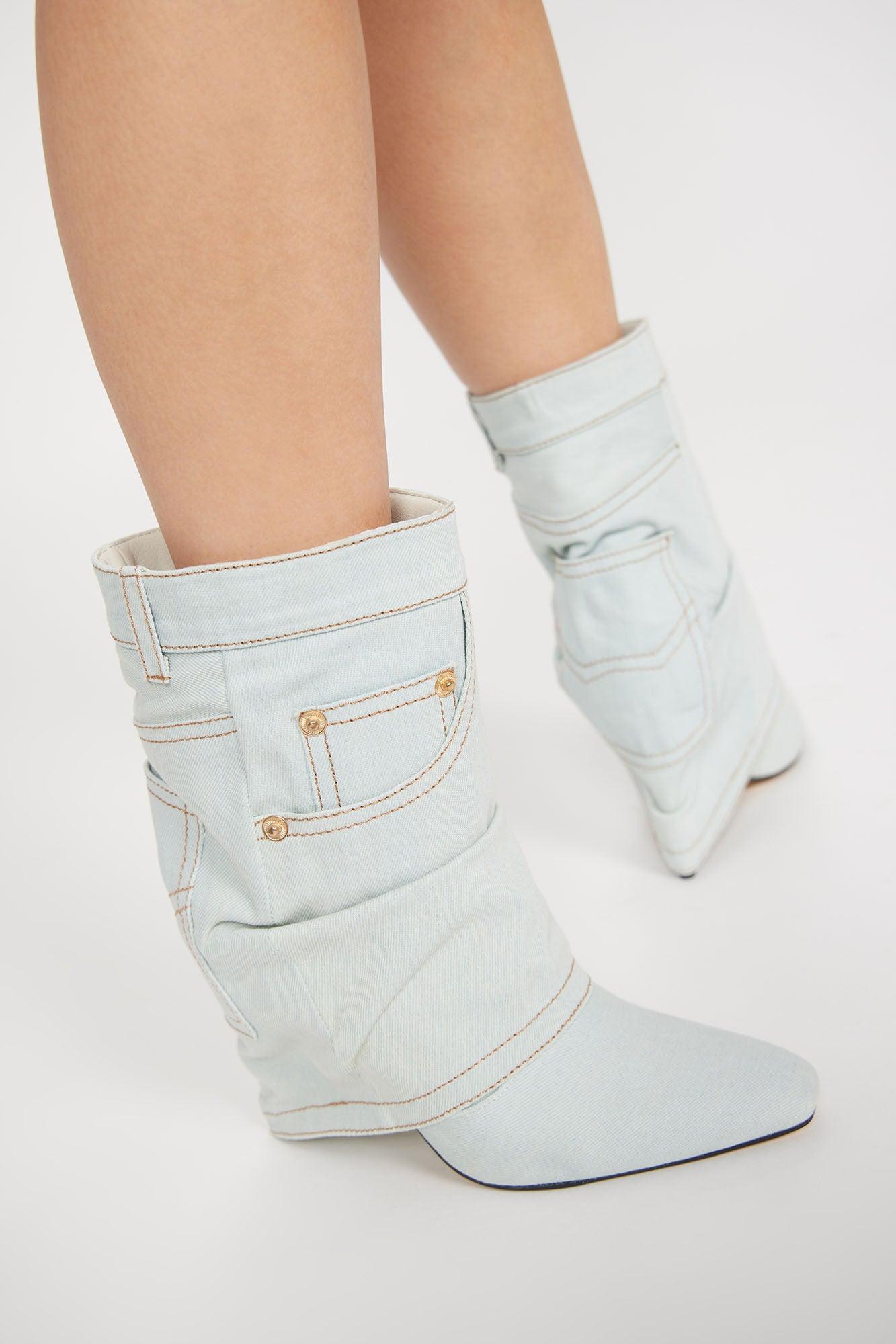 She's Iconic Booties - Denim Product Image