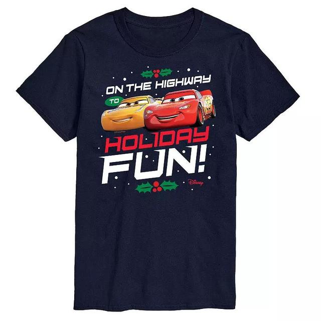 Disneys Cars Big & Tall Highway To Holiday Fun Graphic Tee, Mens Product Image