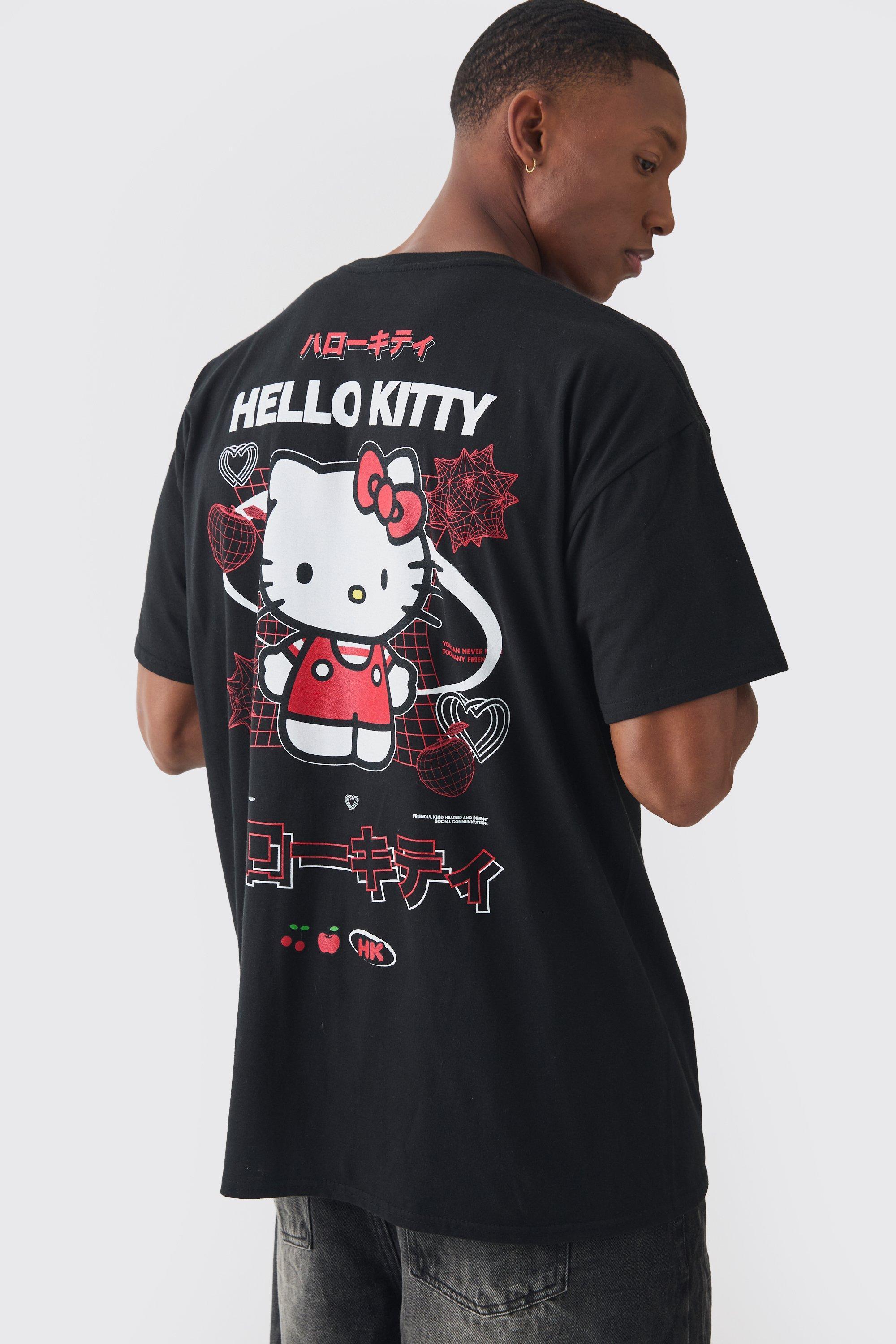 Oversized Hello Kitty License Print T-shirt | boohooMAN USA product image