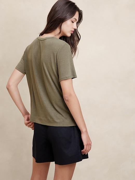 Linen-Blend T-Shirt Product Image