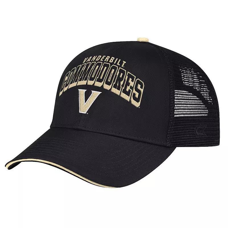 Mens Colosseum Vanderbilt Commodores Wyatt Primary Team Trucker Adjustable Hat Product Image